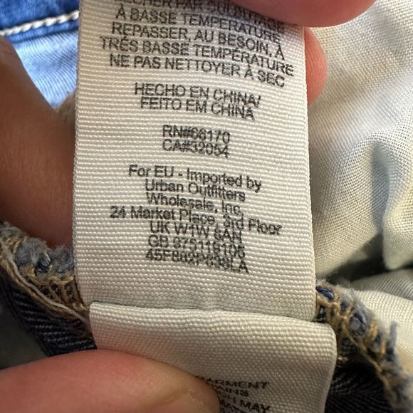 FREE PEOPLE Mid-Rise Distressed Skinny Jeans #61855-16515125 Blue - Picture 9 of 12